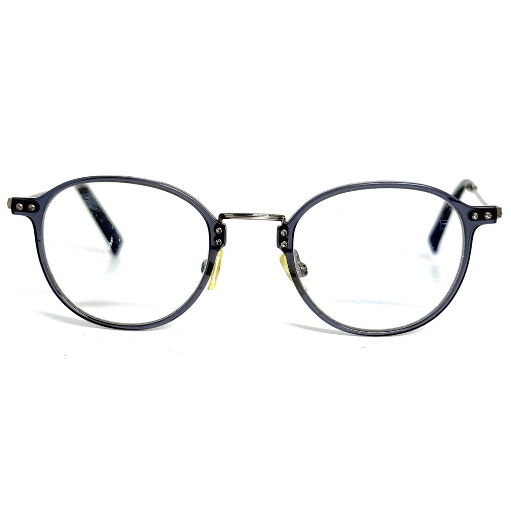 Morel‎ France 60075M Grey Round Eyeglasses Frames 48-21-140 GG03 Mens Womens